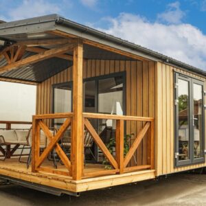 Maison mobile T2 MLUVTLT2 Spatt – 52 m², terrasse bois & double vitrage – livrée et installée