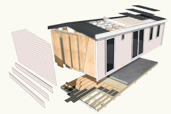 Mobil-home IRM Azalée 2 chambres – Neuf 2024 – 28,3 m² – Isolation 4 saisons – Séjour central – Image 2