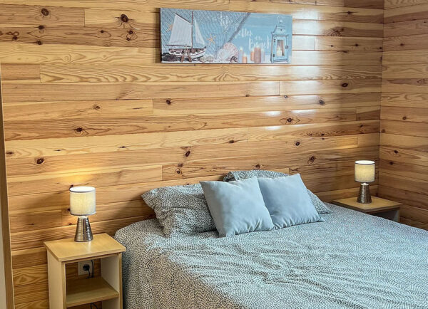 Maison mobile T1 de 42 m² – Style rustique, 1 chambre, avec salon et cuisine ouverte – Image 9