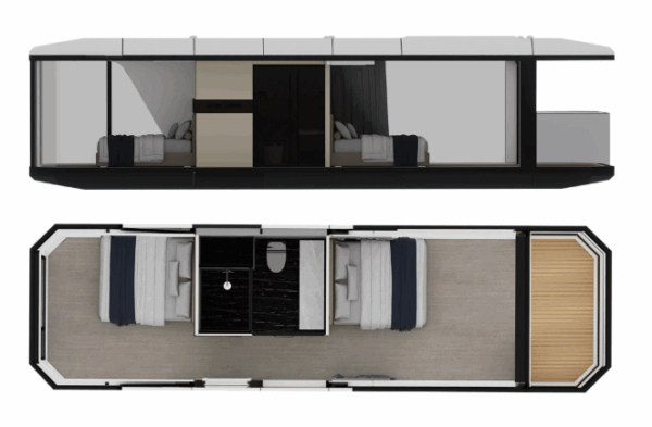 Maison Capsule T40 – 37,7 pieds x 10,8 pieds – 409 pi² – Design moderne avec isolation haute performance – Image 5