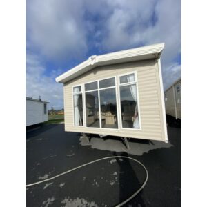 Mobil-home BK Caprice 2014 – 11,5m x 3,80m – 2 chambres – Séjour panoramique – Chauffage central